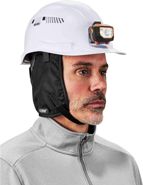 Ergodyne - 16840 Winter Hard Hat Liner, Thermal Fleece Lining, Chin Length, N-Ferno 6840,Black...