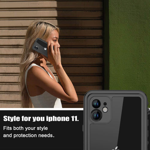 for iPhone 11 Waterproof Case with Screen Protector Full Body Protector Shockproof Dustproof Dirtproof Heavy Duty IP68 Waterproof Case for iPhone ...
