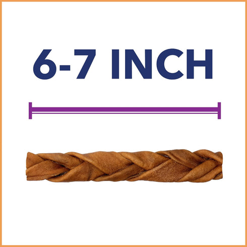 Pet Factory CareChewz Collagen 6-7" Skinny Braided Sticks Dog Chew Treats - Chicken Flavor, 5 Count/1 Pack...