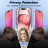 2 PACK Compatible with iPhone 15 Pro Compatible with iPhone 15 Privacy Screen Protector Gradient colorful 25 Degree Anti Spy Tempered Glass Anti B...