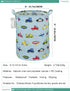 FANKANG Storage Basket, Nursery Hamper Canvas Laundry Basket Foldable with Waterproof PE Coating Large Storage Baskets for Kids Boys and Girls, Of...