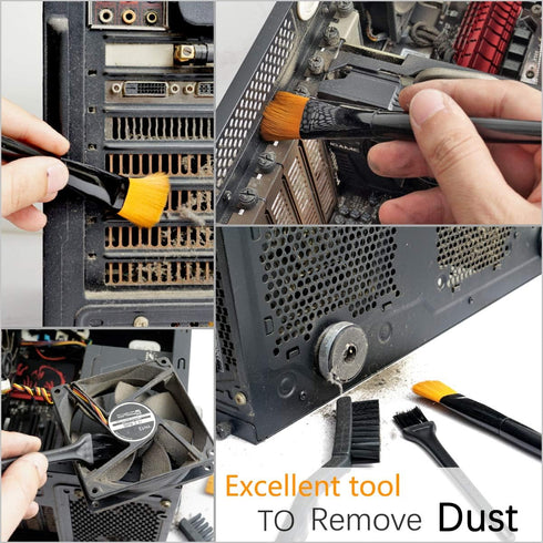 Computer PC Keyboard Laptop Electronics Camera Small Cleaning Brush Kit (Black, Set of 7)......