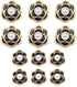 18/25mm Retro Black Flower Metal Buttons, White Pearl Jewelry Decorations for Clothes, Women Coat, Blazer, Suit, Wedding Dress, DIY Crafts, Sewing...
