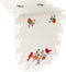 Embroidered Christmas Red Cardinals and Pine Cones on White Satin Table Runner Dresser Scarf 16 x 54 Inches...