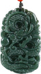Women's Necklace Men's Necklace Pure natural hand carved qing jade dragon necklace pendant...