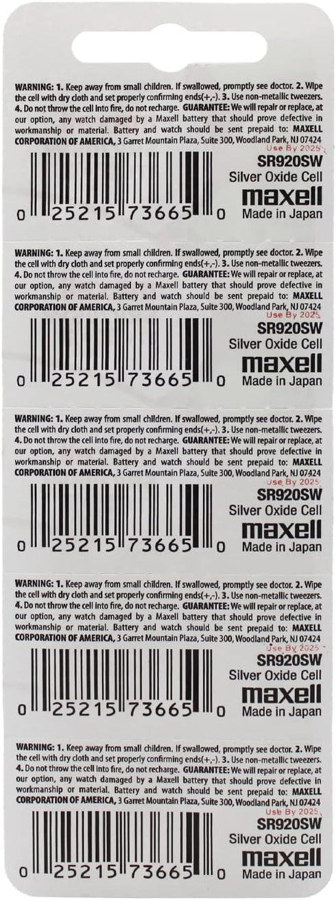 10 Maxell 371 SR920SW AG6 D371 LR920 Batteries, New Hologram Packaging That Guarantees Authenticity...