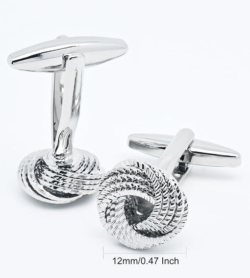 Hollow Out Twist Knot Shape Men's Cufflinks In Gift Case Silver / 14K Gold Plated Cufflinks for Men Jewelry for Wedding Party Business Birthday An...