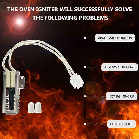 DG94-00520A Gas Range Oven Flat Igniter Oven Igniter for Samsung Gas Stove NX58F5500SS,NX58H5600SS,NX58h9500WS,Replaceable WB13K21 2692271 AP55779...