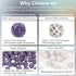 PandaHall 100pcs 10mm Purple Rhinestone Beads - Purple Clay, Polymer Crystal, Disco Ball Round Diamond Clay Beads for Necklace, Bracelet, Jewelry ...
