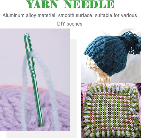 KYUEWRT 10Pcs Yarn Darning Tapestry Needle,Large Big Eye Weaving Needle Bent Needles with Aluminum Storage Tube......