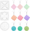 Framendino, 3 Pack Polymer Clay Cutters Vintage Pattern Polymer Clay Molds Retro Geometric Flower Clay Earring Cutters for Polymer Clay Jewelry Ma...