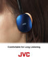 JVC Black Flat and Foldable Colorful Flats On Ear Headphone with 3.94 foot Gold Plated Phone Slim Plug HAS160B......