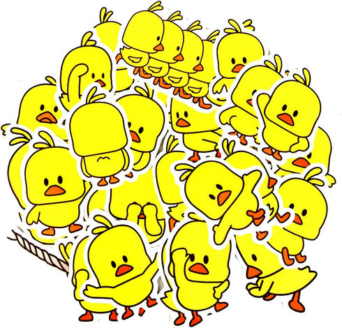 Lovely Little Yellow Duck Stickers 30pcs Decals for Laptops Water Bottles Toys and Gifts for Teens,Girls,Perfect for Laptop,Phone,Skateboard,Trave...