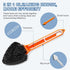 Scrub Brush for Cleaning with Long Handle, Multifunctional 3 in 1 Medium Stiff Cleaning Brush, Household Cleaning Brush for Bathroom, Kitchen, Bat...