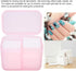 Dioche 2 Grids Nail Storage Box Nail Polish Remover Pad Storage Container Cosmetic Storage Box Organizer Holder Cotton Film Box for Nail Tools, Co...
