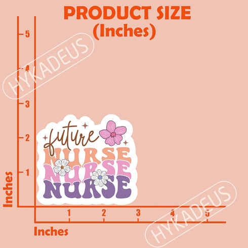 (3Pcs) Future Nurse Sticker Nursing Student Stickers Nursing School Die Cut Waterproof Vinyl Decal Decorate for Books, Laptops, Tumblers, Water Bo...