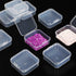 36 Pieces Small Clear Plastic Beads Storage Containers Box with Hinged Lid, Storage Case of Small Items, Crafts, Jewelry, Hardware (2.12 x 2.12 x ...