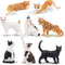 Toymany 8PCS Realistic Cat Figurines, Educational Cat Figures Toy Set, Kitten Easter Eggs Cat Cake Topper Christmas Birthday Gift for Kids Boys Gi...