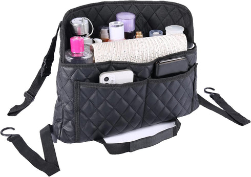 Car Pocket Handbag Holder Purse Hook for Car Leather Seat Back Organizer Holder Barrier of Backseat Pet Kids for Car Handbag Holder Between Two Se...