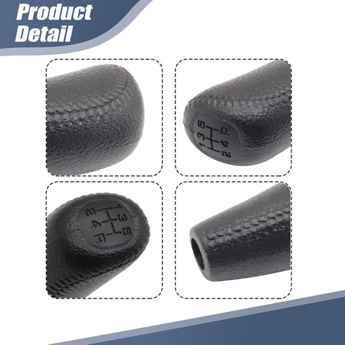 XQSMWF Black Gear Shift Knob 5 Speed Leather Compatible with Honda Acura Integra 1994 1995 1996 1997 1998 1999 2000 2001 Front Automotive Gearbox ...