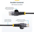 StarTech.com 1.5 m CAT6 Cable - Slim CAT6 Patch Cord - Black - Snagless RJ45 Connectors - Gigabit Ethernet Cable - 28 AWG (N6PAT150CMBKS)...