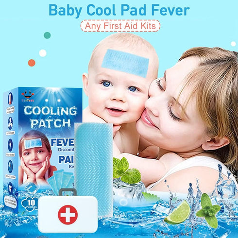 10 Sheets EasYeah Kids Cooling Patches for Fever Discomfort & Pain Relief, Cooling Relief Fever Reducer, Soothe Headache Pain, Pack of 10...