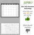 JJPRO Magnetic Dry Erase Meal Planning Whiteboard for Refrigerator-Undated Monthly Calendar for Fridge-Two Bonus Notepad whiteboards-Refrigerator ...