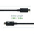 Plugable Thunderbolt 3 Cable 40Gbps Supports 100W (20V, 5A) Charging, 2.6ft / 80cm Thunderbolt-Certified USB C Compatible - Driverless......