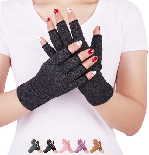 DISUPPO Arthritis Gloves Relieve Pain from Rheumatoid, RSI,Carpal Tunnel, Hand Gloves Fingerless for Computer Typing and Dailywork, Support for Ha...