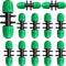 Barbed Tee 1/2 Inch to 1/4 Inch Irrigation Tubing: Locked Barbed Reducing Tee 6-way Adapter Anti-Drop Irrigation Fittings for Splitting 1/2" to 1/...