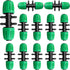 Barbed Tee 1/2 Inch to 1/4 Inch Irrigation Tubing: Locked Barbed Reducing Tee 6-way Adapter Anti-Drop Irrigation Fittings for Splitting 1/2" to 1/...
