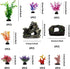Fish Tank Decorations Plants with Resin Broken Barrel and Cave Rock View, 15pcs Aquarium Decorations Plants Plastic,Fish Tank Accessories, Fish Ca...