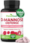 ForestLeaf D Mannose 1000mg Capsules - D-Mannose with Cranberry, Hibiscus & VIT C, Urinary Tract Health for Women and Men, DMannose Pills for UTI,...