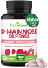 ForestLeaf D Mannose 1000mg Capsules - D-Mannose with Cranberry, Hibiscus & VIT C, Urinary Tract Health for Women and Men, DMannose Pills for UTI,...