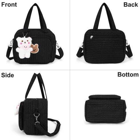 Baby Diaper Bag Tote, Mommy Bag Cute Baby Nappy Bag Crossbody Travel Diaper Tote Multifunction Baby Storage Bag...