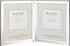 Maturi Silver Plated Double Photo Frame - Flat Edge Portrait, 4 x 6-inch (10 x 15cm)...