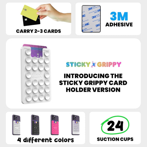Suction Phone Card Holder Mount, Phone Wallet, Silicon Adhesive Phone Accessory for iPhone and Android, Hands-Free Mirror Shower Phone Holder, Tik...