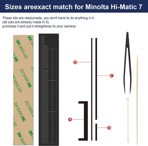 eTone Pre-Cut Light Seal Foam Sponge Kits Repair for Minolta Hi-Matic 7/Hi-Matic 7S/Hi-Matic 7S II Film Camera....