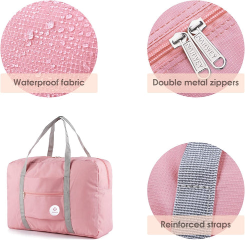 For Spirit Airlines Personal Item Bag 18x14x8 Foldable Travel Duffel Bag Tote Carry on Luggage Duffle Overnight for Women and Men...
