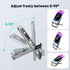 Portable Phone Stand for Desk, Aluminum Adjustable Cell Phone Holder, Foldable Travel Cellphone Dock Compatible with iPhone 15 14 13 Pro Max Mini,...