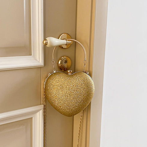 Sparkly Clutch Purses for Women Formal Clutch, Heart Shape Evening Bag, Purse Handbag for Wedding Cocktail Party...