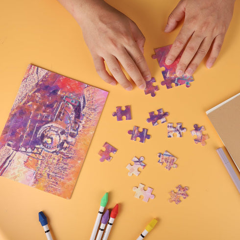 8 Sheets Blank Puzzles for Kids, 5.9 x 7.9 Inch / 15x20cm Blank Puzzles 48 Piece Blank Jigsaw Puzzle Paintable Puzzle All White Puzzles for Kids B...