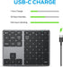 iClever Number Pad, Aluminum Wireless Number Pad for Multi Devices, USB-C Rechargeable, External 34-Keys Bluetooth Keyboard for Data Entry, Compat...