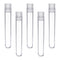Hicarer 50 Pieces Clear Plastic Test Tubes 12 by 75 mm with Push Caps, 5 ml...