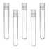 Hicarer 50 Pieces Clear Plastic Test Tubes 12 by 75 mm with Push Caps, 5 ml...