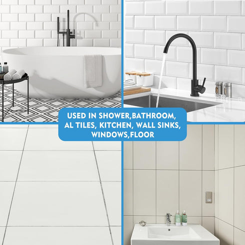 Tile Grout Repair Kit, 2 Pack Light Grey Grout Repair filler, Fast Drying Grout Paint, Grout Sealer for Bathroom Shower Floor, Restore and Renew T...