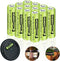 Henreepow Rechargeable AA Batteries, Ni-MH Double A Solar Batteries High Capacity 1.2V Pre-Charged for Outdoor Solar Lights, String Lights?Pathway...