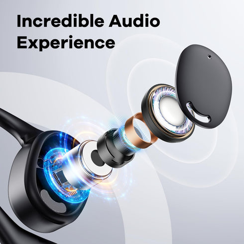 Open Ear Headphones - AirFlow Pro Bluetooth 5.3 Earbud Wireless Earphones Headset for Running and Outdoor Activities with Immersive Sound(Black)...