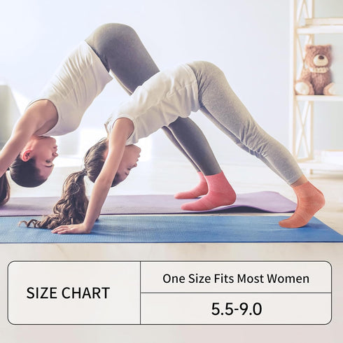 deefly Women Yoga Socks,Non Slip Grip Pilates Socks Unthickened...