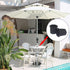 2 Pack Table Umbrella Hole Rings Silicone Umbrella Cone Wedge Plug Patio Umbrella Hole Plug for Patio Table Holes (Black)...